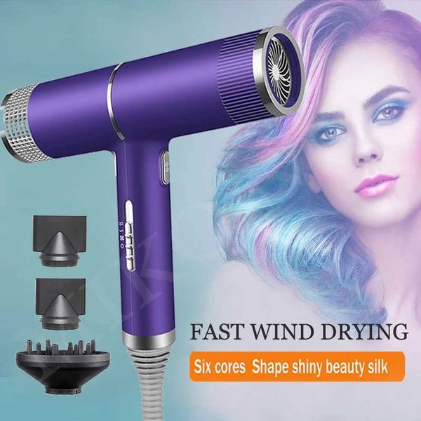 

Professional Infrared Negative Ionic Blow Dryer Hot Cold Wind Salon Styler Tool Hair Electric Drier BlowerXJ241007, Blue