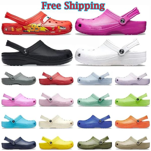

Free Shipping womens designer clog Sandals kids shoes baby slippers slides Buckle classic mens triple black Waterproof Shoes Nursing, Lightgreen