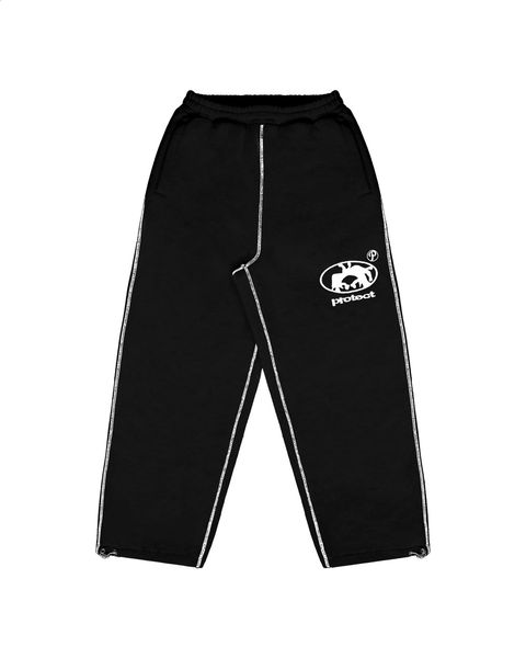 

PROTECT Sweatpants Y2K Pants Gothic Hip Hop Cartoon Embroidery Baggy Casual Pants Womens Mens Elastic Waist Jogging Trouser 241007, 2_color