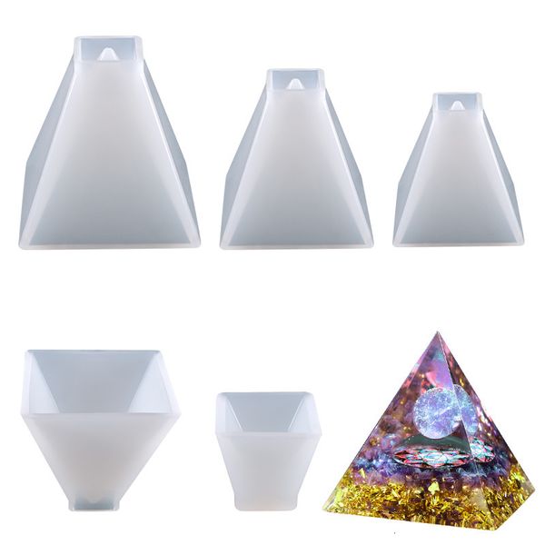 

Crystal Resin Drops Adhesive Pyramid Silicone Mold DIY Handmade Jewelry Triangle Dried Flower Decoration Model Set