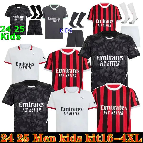 24 25 MILANS IBRAHIMOVIC GIROUD Soccer Jerseys 23 2024 PULISIC THEO TONALI REIJNDERS Shirt ROMAGNOLI RAFA LEAO S.CASTILLEJO LOFTUS-CHEEK Football uniform