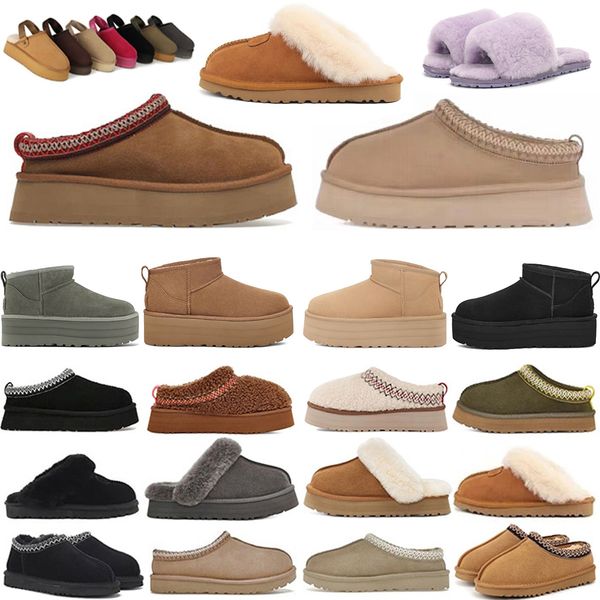 

Size 35-44 Designer Snow Winter Boots Chestnut Fur Slides Sheepskin Slippers Shearling Mules Women Men Ultra Mini Platform Boot Slip-on Shoe Suede Comfort Fall Booist, Color#3