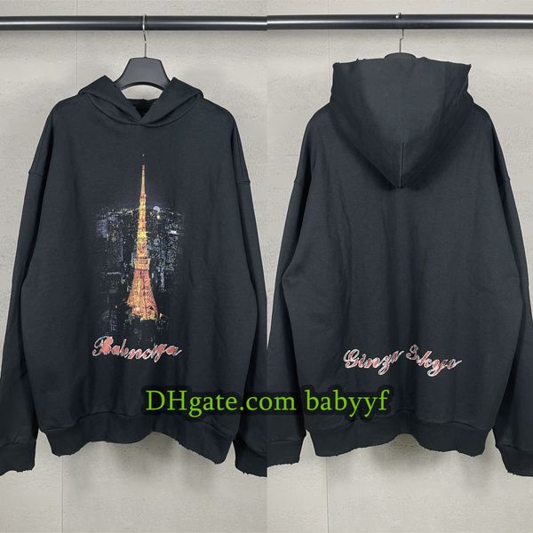 

Men hoodie designer hoodie High quality Sweatshirt Premium Hoodie Streetwear Old retro style Flocking letters Men Plus size hoodie Fashion pullover 8933 sweater, 8933-black
