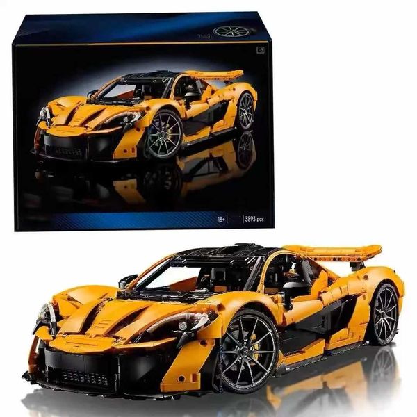 

P1 McLaren Supercar Model Blocks, 3893Pcs Technology Moc Building Block Kit Compatible with 42172, Adult Sports Car Toy Boy Gift dh5727163, Yellow