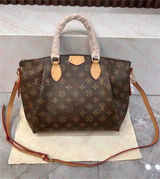 

Designer Women Shoulder Hobos Brown Old Flower The Tote Bag Letter Genuine Leather Bags Crossbody Handbag M48812 Lady Purse S Female Backpack 344, Brown flower