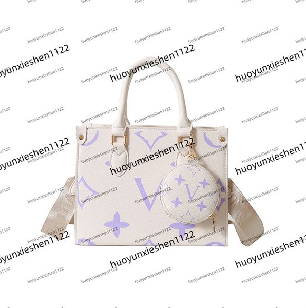 

3A s designers bags womens handbags purse flower totes ladies Casual tote PVC leather shoulder bag female big wallet handbag, Brown