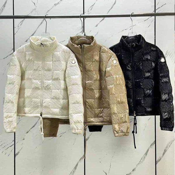 

Designer Down Jacket Fashionables Classic Sequin Grid Short Style Warm Down Jacket Thickened Classic Men And Women Casual Retro Down Jacket, C2