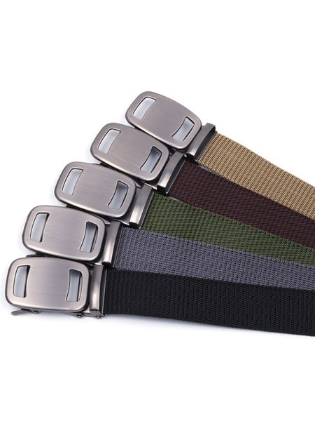 

Sophisticated No-Tooth Clasp - Durable & Sleek Automatic Belt Buckles, Brown