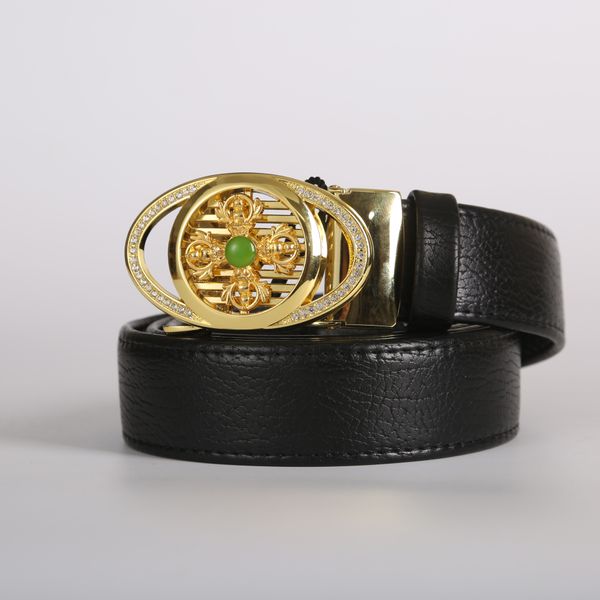 

The classic running buckle can rotate the automatic buckle belt, Black