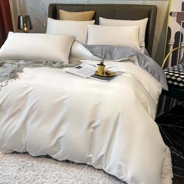 

Nordic 100% pure cotton bedding including bed sheets down duvet covers pillowcases single and large double beds 241008, Ocean blue