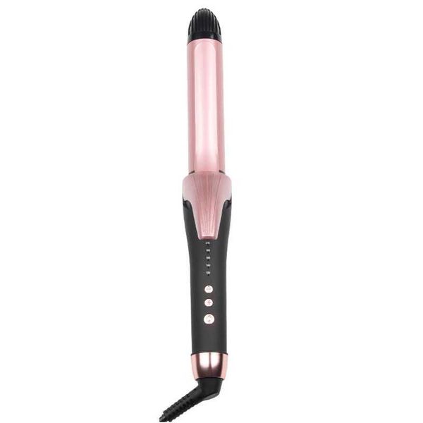 

360 degree rotating wire nano ceramic hair curlers 2 in 1ceramic curg display electric Curg iron Hair salon toolXJ241010, Black
