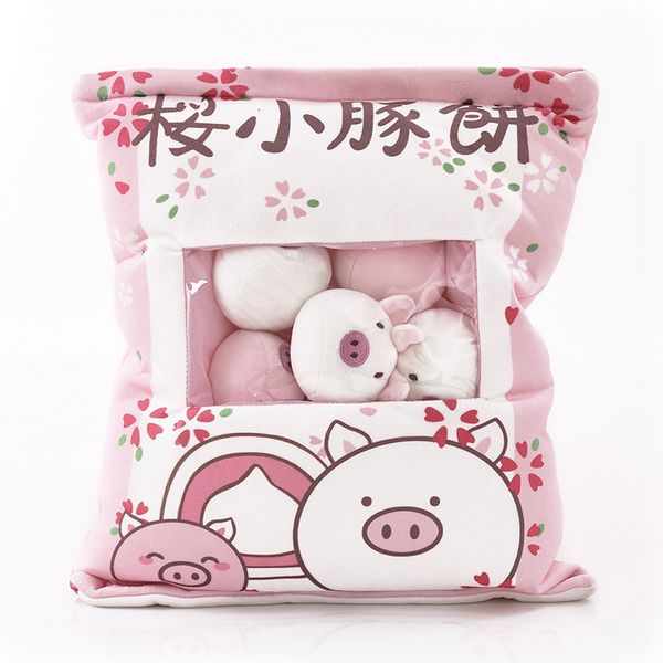 

35X45CM Stuffed Plush 8 Small Dolls Per Bag Snack Comfort Pillows Fixed Seal Sofa Cushions Home Decorations Baby Cartoon Toys, Gold