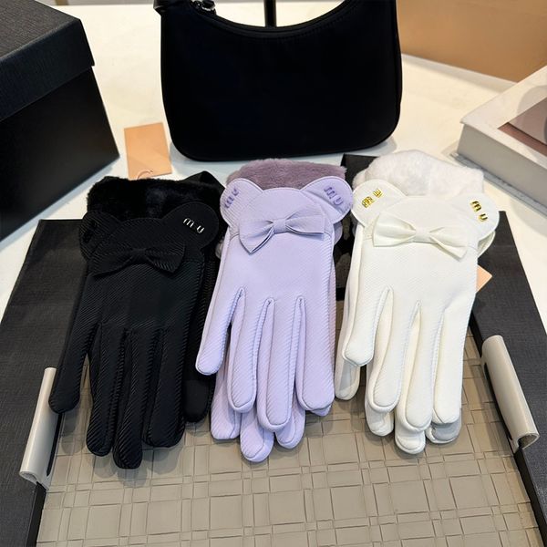 

Designer Menes Autumn Gloves Warms Luxurys Winter Fashoines Womens thickening Knitted glove Five Fingers Cold proof Touch screen Mittens