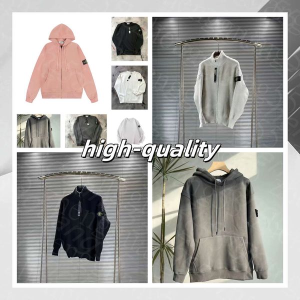 

Stone Designer Badge Mens Hoodie Pull Stone Compass Jacket Stone Lslands Hoodie Water Resistant Metal Skin Coat Stone Zip Cardigan Casual Topstoney Cotton 45C, Color 10