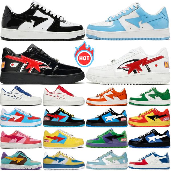 

Designer bapestaa Shoes Mens Trainers Platform Sneakers Womens Low Black Leather Skateboarding Jogging Sports Scarpe Schuhe Des Chaussures 36-45, Clear