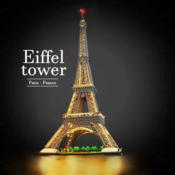 

New Blocks icon The 1.5-meter-high Eiffel Tower 10307 10001 pieces of world-famous building blocks in Paris toys for adults and building blocks as gifts, Multicolor