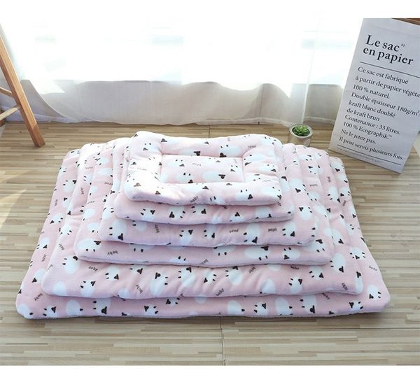 

Thick plush pet dog autumn and winter warm nest, cat sleeping mat, kennel mat, Grey