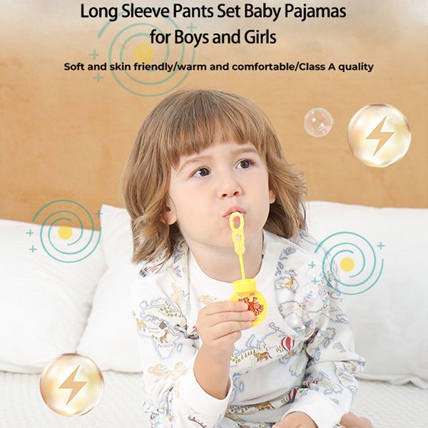 

Long-sleeved trousers set baby pajamas for men and women baby autumn clothes and trousers cotton baby children underwear, Afternoon tea time
