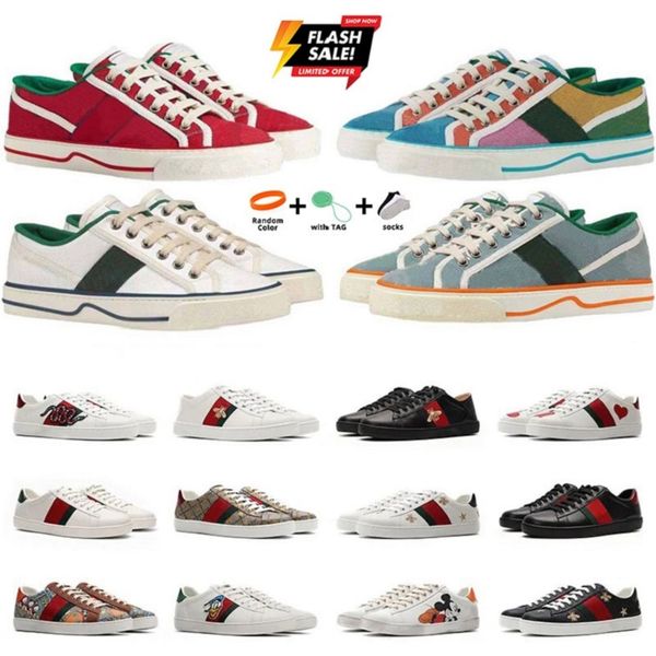 

35-45 Designers Men Women Casual Shoes Sneaker Luxury Low Flat Fashion Tiger Embroidered Black White Red Green Stripes Platform Walking Shoe Sports Sneakers