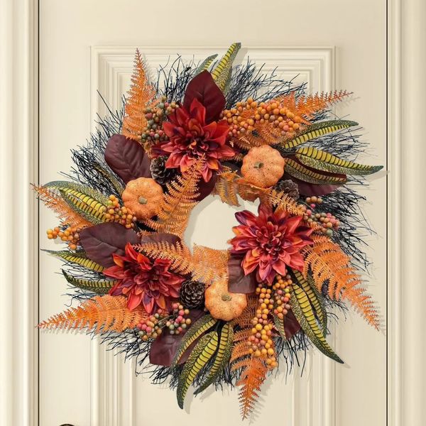 

Handmade Thanksgiving & Christmas Wreaths for Home Decor - 2024