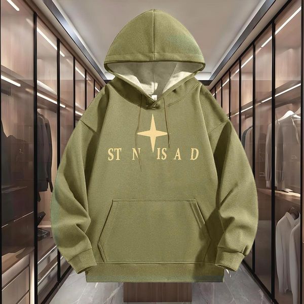 

Designer Hoodie Mens Womens Island Fashion Pullover Plus Size Loose Sweatshirts Y2K Outerwear Hooded Winter Sweater, Sage
