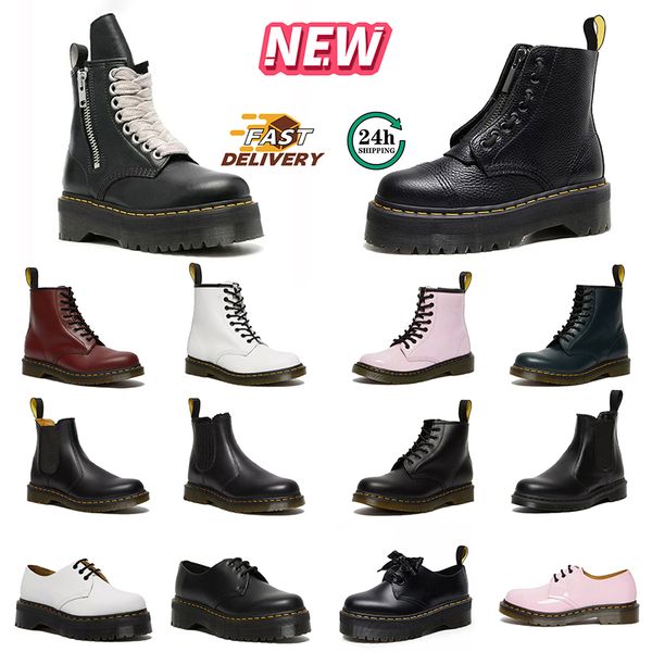 Platform Martin Ankle Short Booties Marteens Boots Designer Womans Smooth Leather Women Mens Snow Winter Classic Thigh High Boot dhgate Loafers Shoes Martinboots