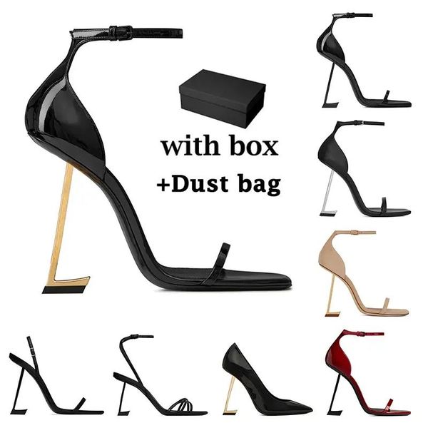 

With box designer high heels women luxury classics Dress Shoes patent leather triple black gold nuede red silver womens lady sandals Party Wedding Office pumps, Blue