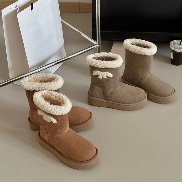 

Free shipping Women classic platform Boots Winter Boots Designer Suede Wool boots35-40, Light tan