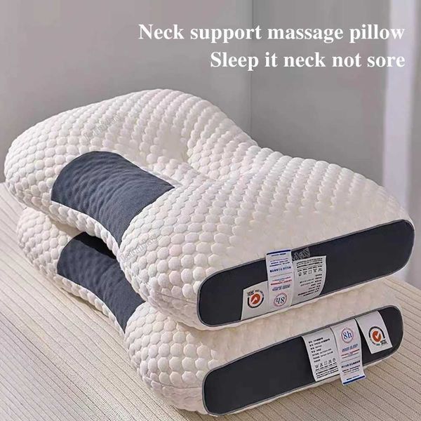 

3D Neck Pillow Cervical Spine Pain - High-Quality Fiber Core Superior Comfort Support, Ideal for Hotels and Home Use (2024)