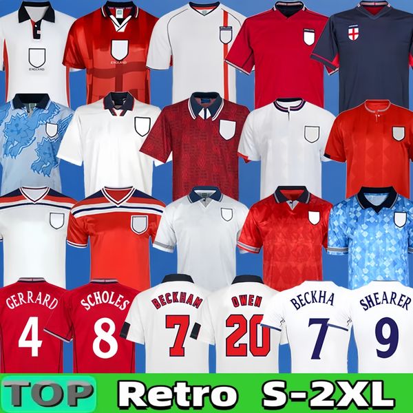 

ENGLAND Retro Soccer Jerseys 1982 1990 1998 GASCOIGNE SOUTHGATE Euro SHEARER OWEN 98 Kids Vintage Football shirts ROONEY GERRARD LAMPARD 2006 2013 Classic Kit, 1990 third