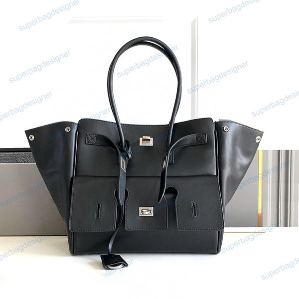 

Bel Air extra large tote bag designer bag women handbag men casual shoulder bag maxi bags soft calfskin leather briefcase laptop high quality shopper purse, Black gold hardware