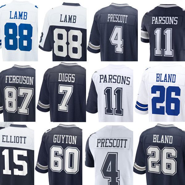 Cowboys Jersey Emmitt Smith CeeDee Lamb Rico Dowdle KaVontae Turpin Micah Parsons Trevon Diggs Jalen Tolbert DeMarvion Overshown DaRon Bland Damone Clark Football