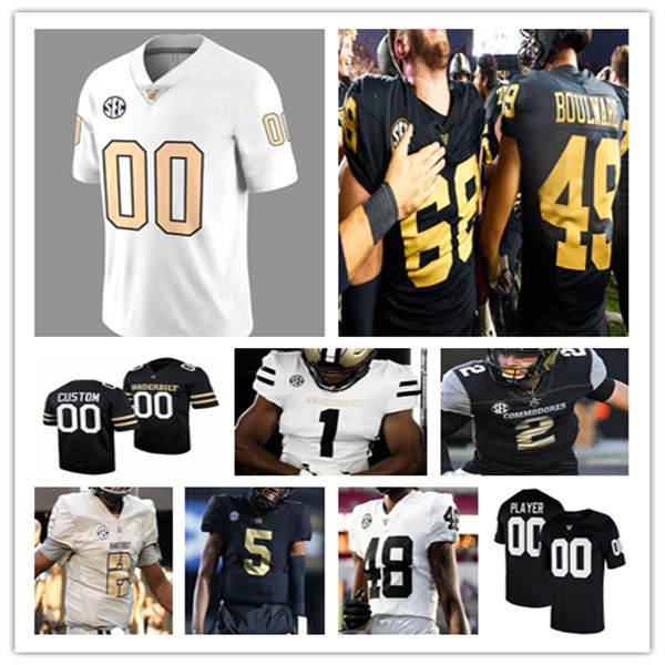 

Vanderbilt College Football Jerseys Diego Pavia Sedrick Alexander AJ Newberry Eli Stowers Quincy Skinner Jr. Junior Sherrill Langston Patterson Bryan Longwell 4XL, Men black style2