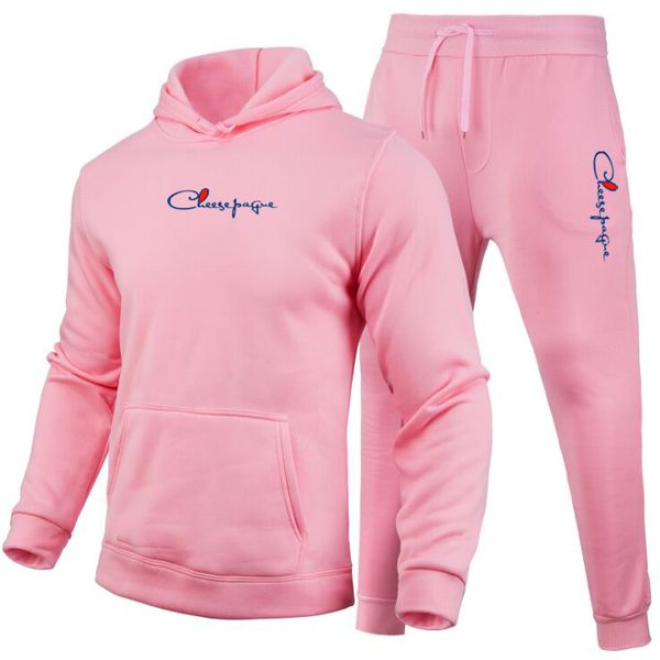 

Mens Brand Tracksuits Casual Sweatpants letter printed Hooded Sweatshirt Fashion Versatile Coat Outdoors Jogging Sports Clothing, Red 1