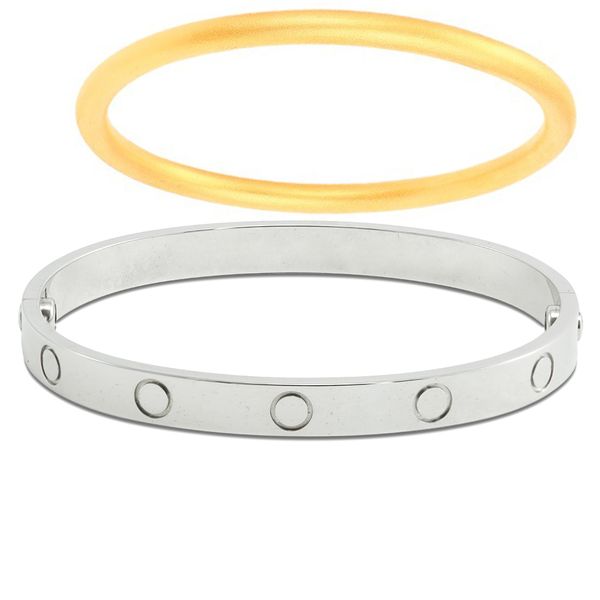 

Braclet Designer For Women High Quality Luxury Gold Loves Cuff Bracelet Classic Jewelrys Party Wedding Gift Bangle Size 18 Without Box
