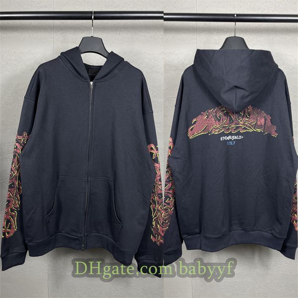 

Men hoodie designer hoodie High quality Sweatshirt Premium Hoodie Streetwear Old retro style letters Men Plus size hoodie Fashion pullover 8056 sweater, 8056-black