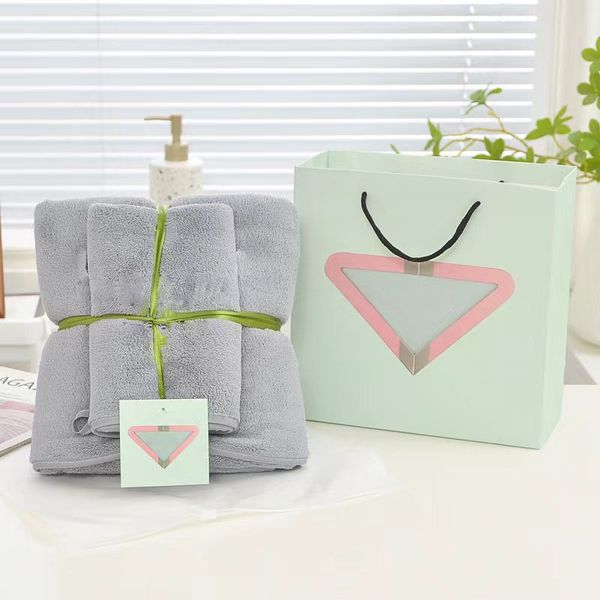 

Designer Bath Set Classic Letter Embroidered muti-Colors Water Absorbent Pure Cotton Quick Drying Beach Towel Gift Box, Pink