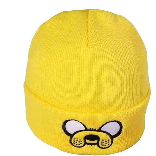 

Cartoon Beanies Yellow Embroidered Men Designed Warm bonnet for Winter Beanie s Knitted Hats Cuffed Women,Unisex beanie Hat Women,Uniex