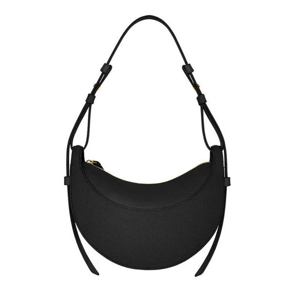 

P Numero Dix Half-Moon Bag Full-Grain Cyme Tonca Textured UN NANO Calf Leather Beri Tote Designer Crossbody Women Hobo Handbags Mini Shoulder Bags, Champagne