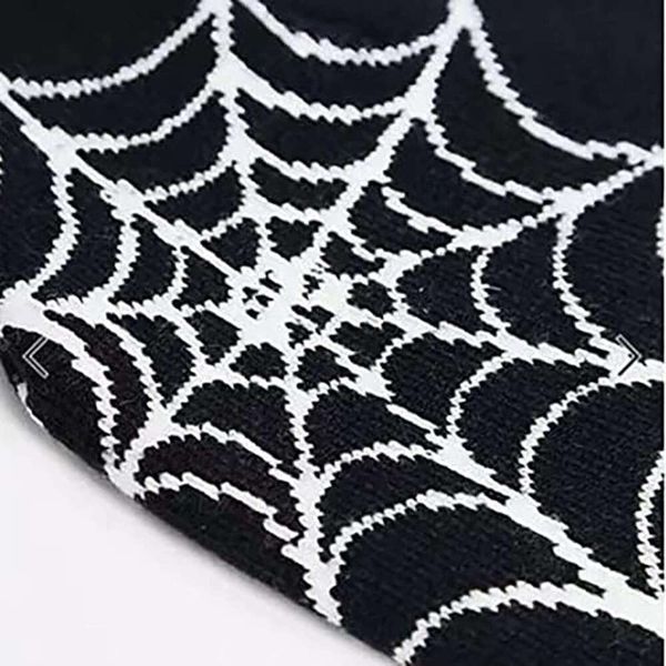 

White) Spider Gothic & Women beanie s Hat Web Black W Knit Beanie Teenagers Sp Winter Outdoor Warm Teenager inter arm