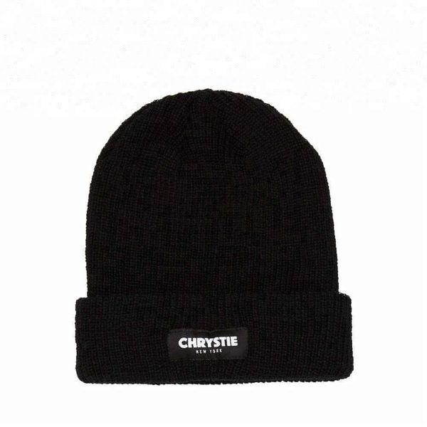

Best Selg bonnet hat 2020 Arrival New Custom Label Knit Black Beanie Wholesale