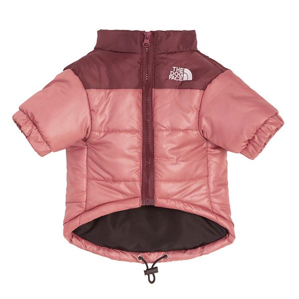 

The Face Jacket Designer Clothes Luxury Waterproof Winter Coats, Cold Weather Dog Apparel with Zipper Closure for Small Medium Dogs Green XXXL Y169, Wine red