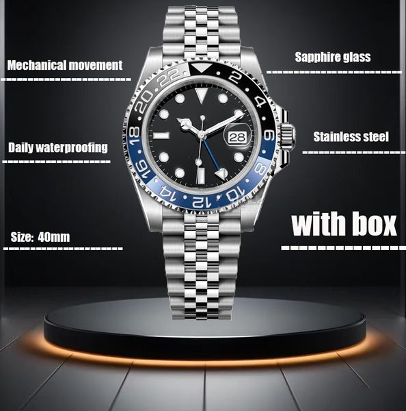 

Sapphire Covered Luxury Timepiece with Blue Hands and Solid Stainless Steel Construction - Perfect Unisex Mechanical Watch, Waterproof