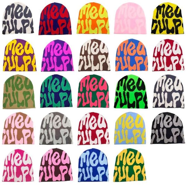 

beanie Trendy Acrylic Letter cap Autumn Hip-hop nice Cuff Knitted F Winter Outdoor Warm