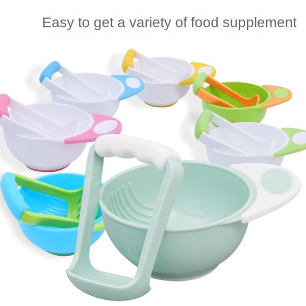 

Childrens Supplementary Baby Food Conditioner Grinding Handle And Bowl Grinders Set Wholesale