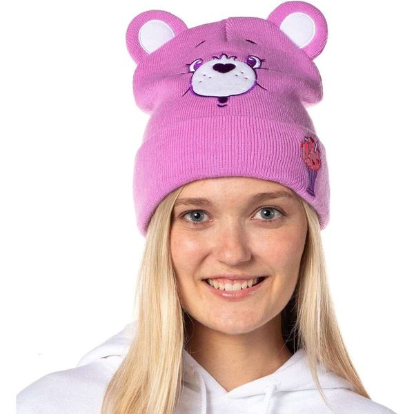 

bonnet Care Win Ears soft Knit Embroidered beanie winter Face Belly Cuff hat