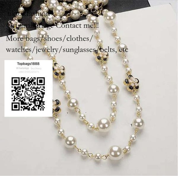 

Designer wers High Pendants Quality Necklaces Pearl Titanium steel Pendant Multiple Necklace Sweater Chain Festival Party Jew