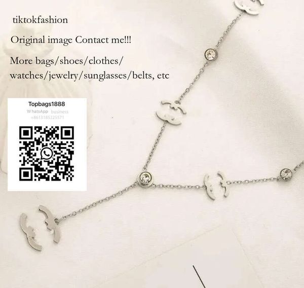 

Necklace Classic Plated Design Gold Stainless Steel Necklaces Choker Chain Letter Pendant Fashion Womens Wedding Jewelry Acce