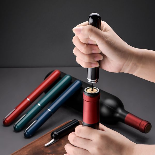 

original design champagne stopper red wine plug penshaped air pressure bottle opener wholesale, White