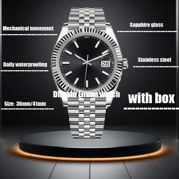 

Luxury Automatic Mechanical Movement Couples Watches with Sapphire Glass - Stainless Steel, Available in 36mm & 41mm, Watermelon